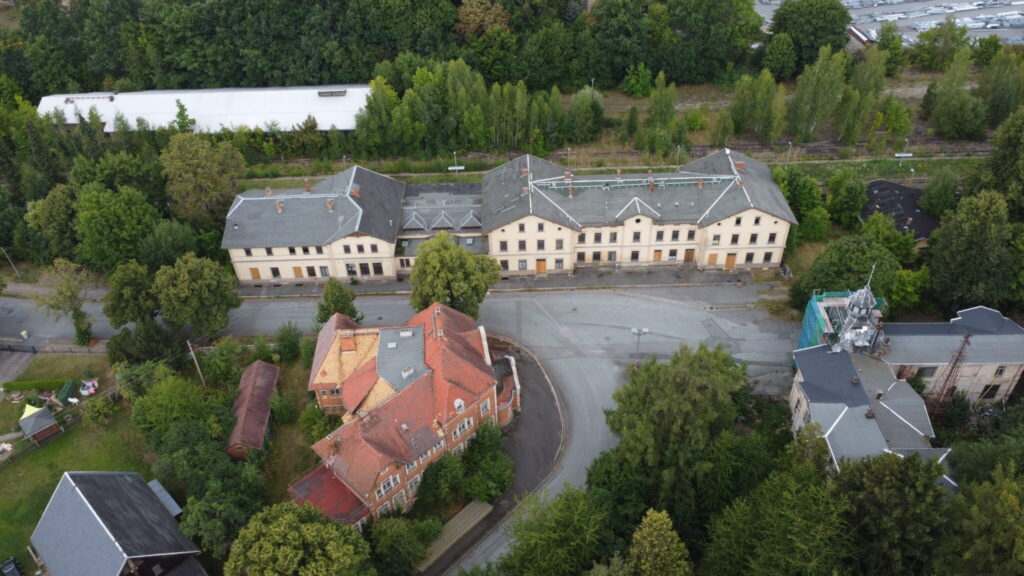 Seifhennersdorf station from the drone