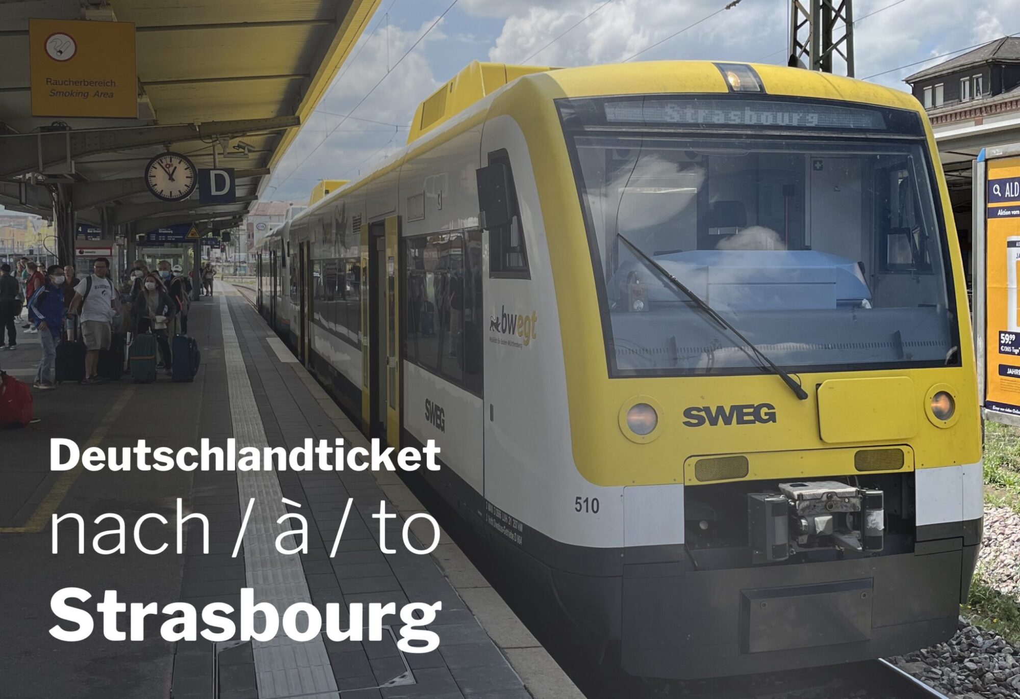 Deutschlandticket nach / à / to Strasbourg CrossBorderRail